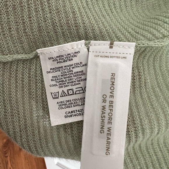 LOFT Petite XXS Linen Blend Cardigan - Picture 3 of 4